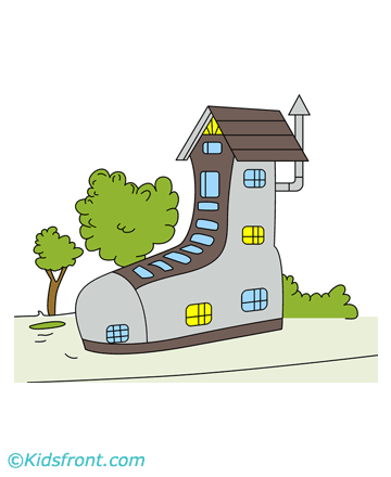 Boot House Coloring Pages